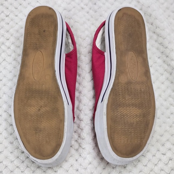 City Sneaks 90s Y2K Slingback Sz 7.5 Red White Canvas Lace Up Chunky Shoes - Picture 7 of 8